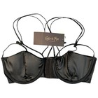 Soutien-gorge demi-tasse en soie extensible Coco De Mer Slyph (taille 32DD) noir PRIX CONSEILLÉ 125 £ neuf