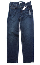 NWT / LANE BRYANT Tighter Tummy Fit High-Rise Straight Jeans Dark Wash - 16 LONG