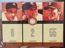 2003 Fleer Patchworks Yogi Berra Derek Jeter Matsui Past Present Future #10 PPF