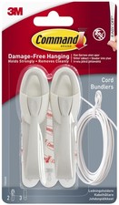 Command Cord Bundlers, White - 2 Bundlers, 3 Adhesive Strips - Damage Free Hangi 4.06 per strip