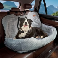 Kiusatig Dog Car Seat Travel Bed for Large Medium Pets Under 55 lbs Washable