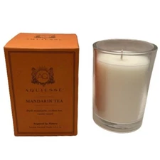 Aquiesse Mandarin Tea Mandarin Ceylon Tea Exotic Wood Luxury Candle 6.5oz NIB