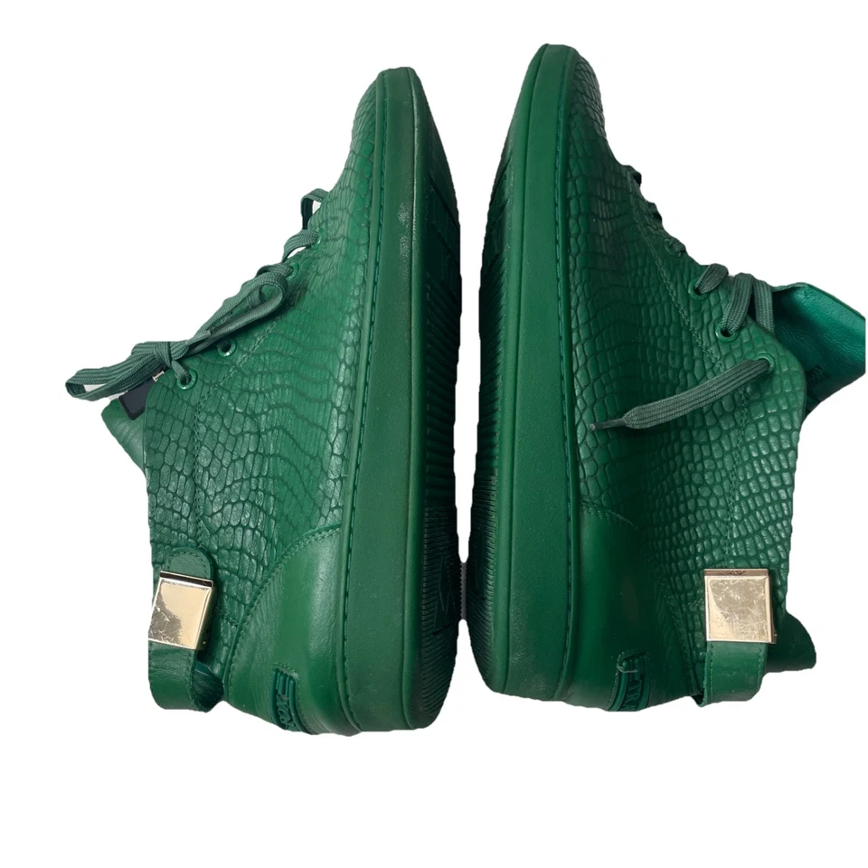 TRAVEL FOX Men's Malibu Nappa Leather Round Toe Lace-Up Mid-Top Green  Size 11 - Image 3 of 4