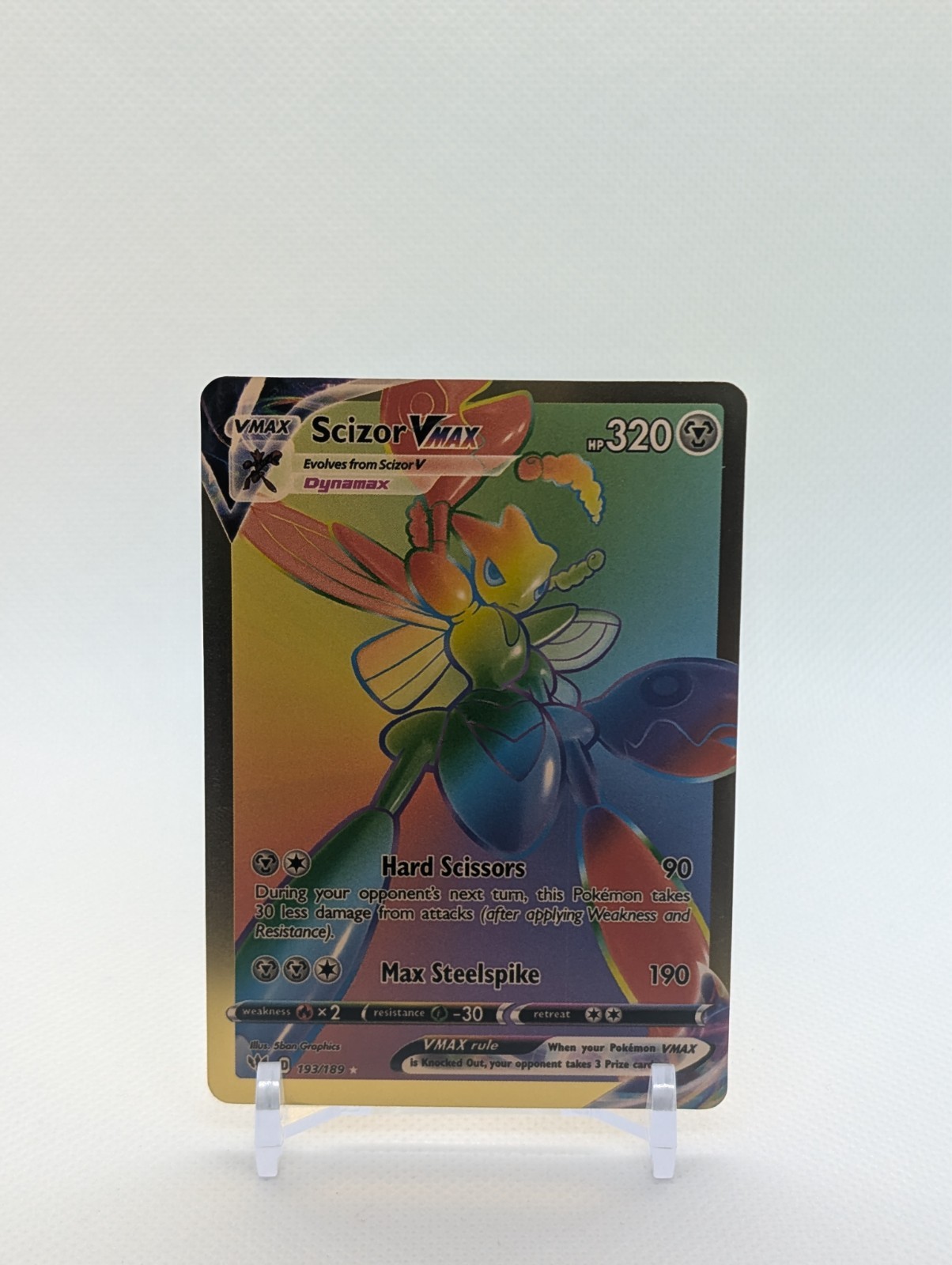 SCIZOR VMAX 193/189🔥GOLD FOIL Collectible🔥Rainbow🔥Darkness Ablaze🔥Pokemon🔥