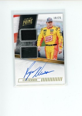 2019 Panini Prime Racing Ryan Newman #DMA-RN Dual Materials Relic Auto 10/25