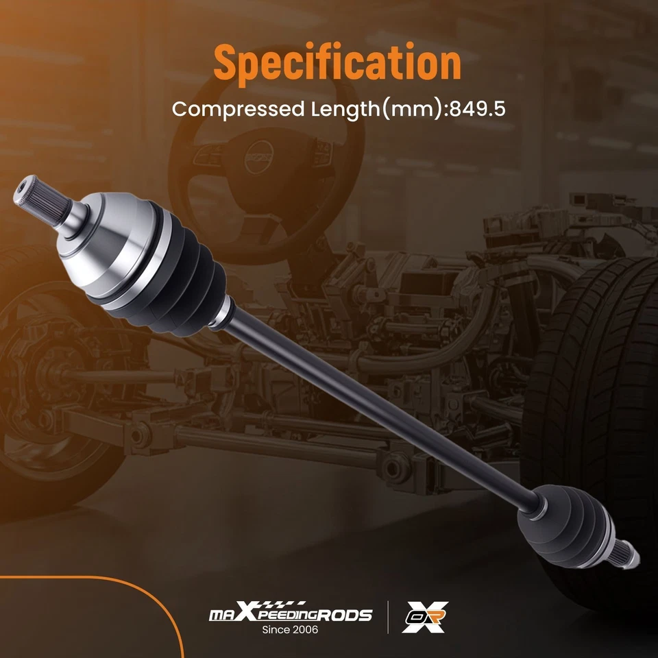 Front L/R CV Axle for Can-Am Maverick X3 72", Turbo R RR XRS XMR XRC, 705402048 - Image 2 of 4