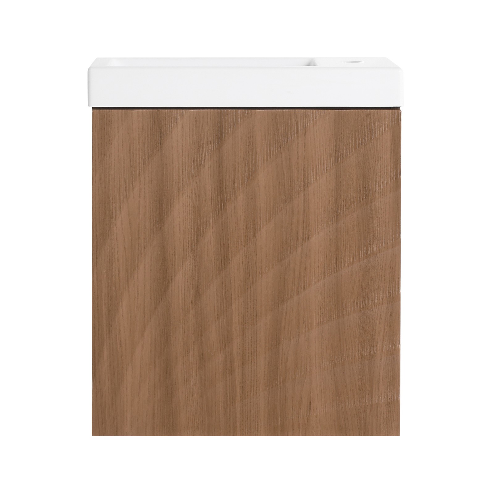 Wall-Mounted Bathroom Vanity w/Resin Sink, Storage Cabinet w/Soft Closed Door