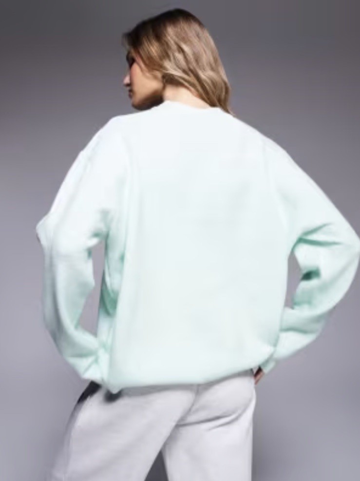 THE COUTURE CLUB Jumper Fluffy Emblem Knitted Crew - Mint - Medium (£80rrp) image 3
