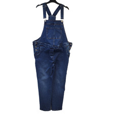 Next Dungarees Blue Maternity Tapered Stretch Denim Women