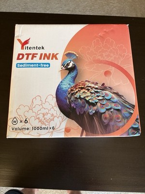 DTF White Ink Sediment Free 6 x 1000ml DTF Transfer Ink for PET Film Pigment Ink