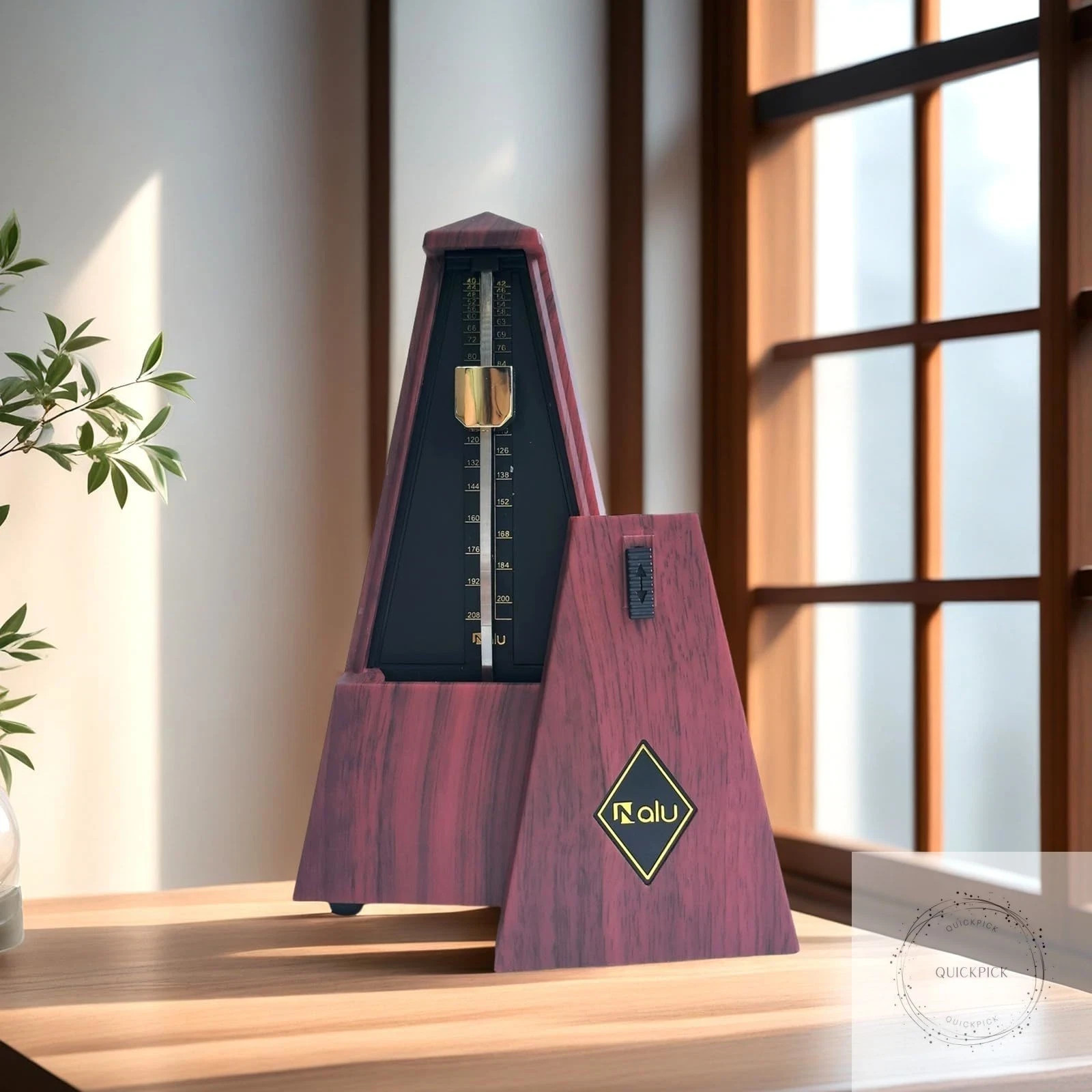 Metronome Classic Mechanical Wind-Up Design with Bell for Piano, Guitar, Violin