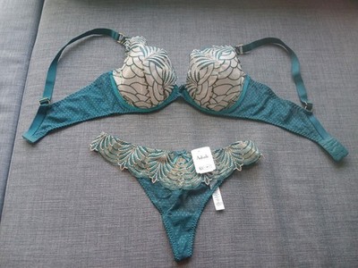 Aubade Hypnolove Evergreen Triangel-BH 85D BH + NEU String Tanga UVP 205 