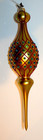 NEIMAN MARCUS Glass Christmas Ornament/Spire Pendant Drop Finial POLAND Gold — photo 3