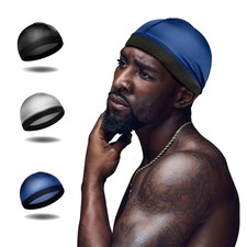 4Pcs Wave Cap, Silk Stocking Wave Caps for 360 Waves, Silky Durag for Men