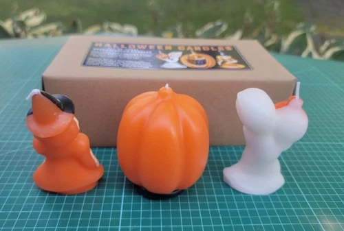 Vermont Country Store Halloween 3 Candle Set Spooktacular NEW Gurley Style image 7