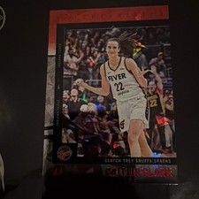 2025 Panini Caitlin Clark Chronicled Red Cracked Ice Clutch Trey Snuffs Sparks