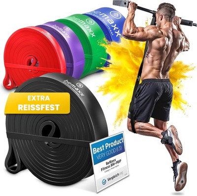 Fitnessband Pull Up Resistance Band, Klimmzughilfe + Trainings-eBook - DAS