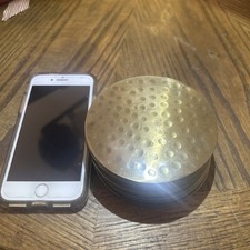 Vintage Hammered Brass Coaster Set 24 Pc