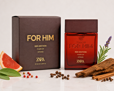 Zara For Him Red Edition Intense Parfum Men Fragrance Perfume 90ml