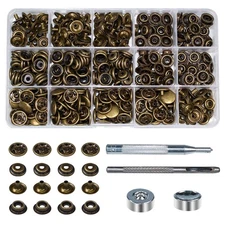 70 Sets 15Mm 5/8" Heavy Duty Snap Fasteners Kit, Metal Snaps for Leather Crafts