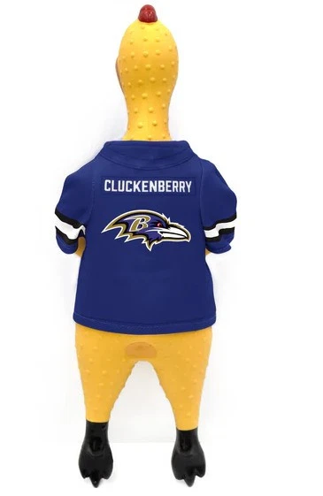 Juguete de goma para perro LE NFL Baltimore Ravens Team pollo Foto 2 de 2