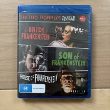 Retro Horror Triple Feature Blu Ray Umbrella Entertainment Frankenstein OOP