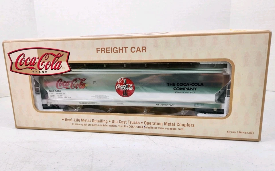 K-Line Coca-Cola O Scale Aluminum 4-Bay Center Flow Modern Hopper K6244-5101 NEW - Image 2 of 4