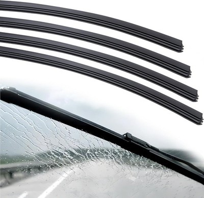 4pcs 28'' Universal Wiper Blade Refills, Adjustable Rubber Strips for Car/SUV