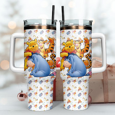 Cute Honey Bear Tumbler with Handle 20oz 30oz 40oz