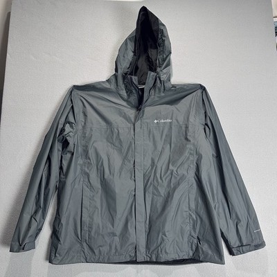 Columbia Omni-Tech Rain Jacket Men s XXL Hiking Running Patent Pending Gray