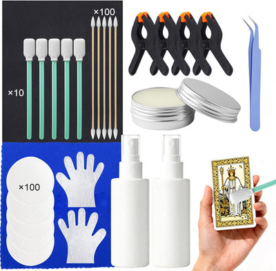 Card Care Clean Kit, Trading Card Cleaning Kit Includes Polishing Paste and Clea