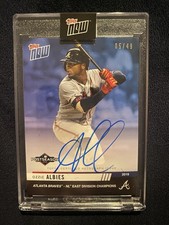 2019 Topps Now Post Season Ozzie Albies #PS-25B Certified Autograph/49 Braves