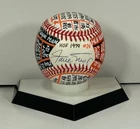 Willie Mays Signed ONL Baseball, VCBC SuperStats, Hand Painted, JSA LOA, Giants
