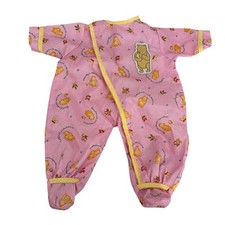 Winnie The Pooh Pajama Doll Toy Size Footed One Piece PJ Pink Bear Print Sleeper