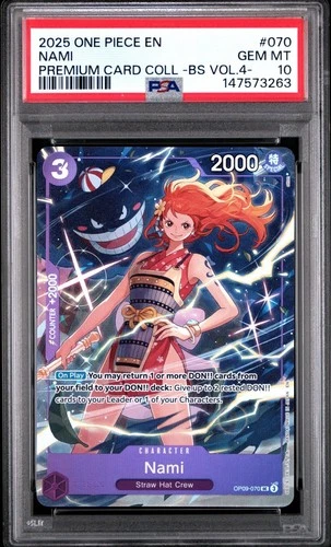 2025 One Piece Premium Collection Best Selection Vol 4 #070 OP09-070 Nami PSA 10