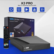 K3 Pro 6K UHD Android Smart TV Box LIVE Streamer WIFI-6 Bluetooth Media Player
