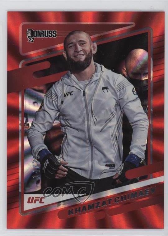 2022 Donruss UFC Holo Red Laser /75 Khamzat Chimaev #14