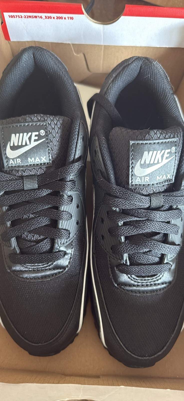 Nike Air Max 90 PRM Triple Black Women&rsquo;s 8.5 / Men&rsquo;s 7 N