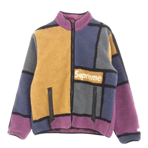 Veste polaire Supreme réversible colorblocked multicolore violet L occasion LIFE 0
