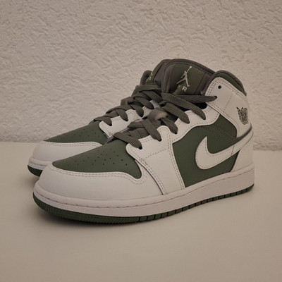 Jordan Air Jordan 1 Mid (GS) Sneaker Leder Weiß/Grün EU 36,5