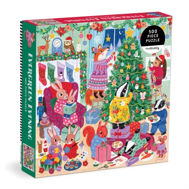 Evergreen Evening 500 Piece Family Puzzle by  Mudpuppy, Jenny... - 9780735388758 - Image 2