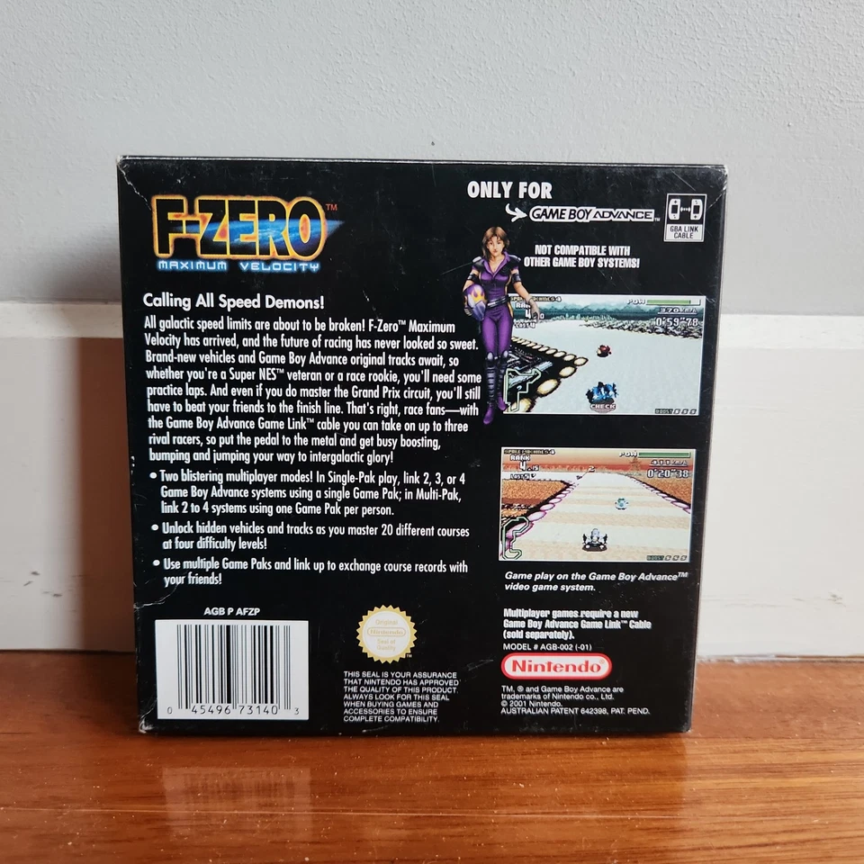 F-Zero: Maximum Velocity boxed Game Boy Advance GBA - Aust release - free post - Image 3 of 4