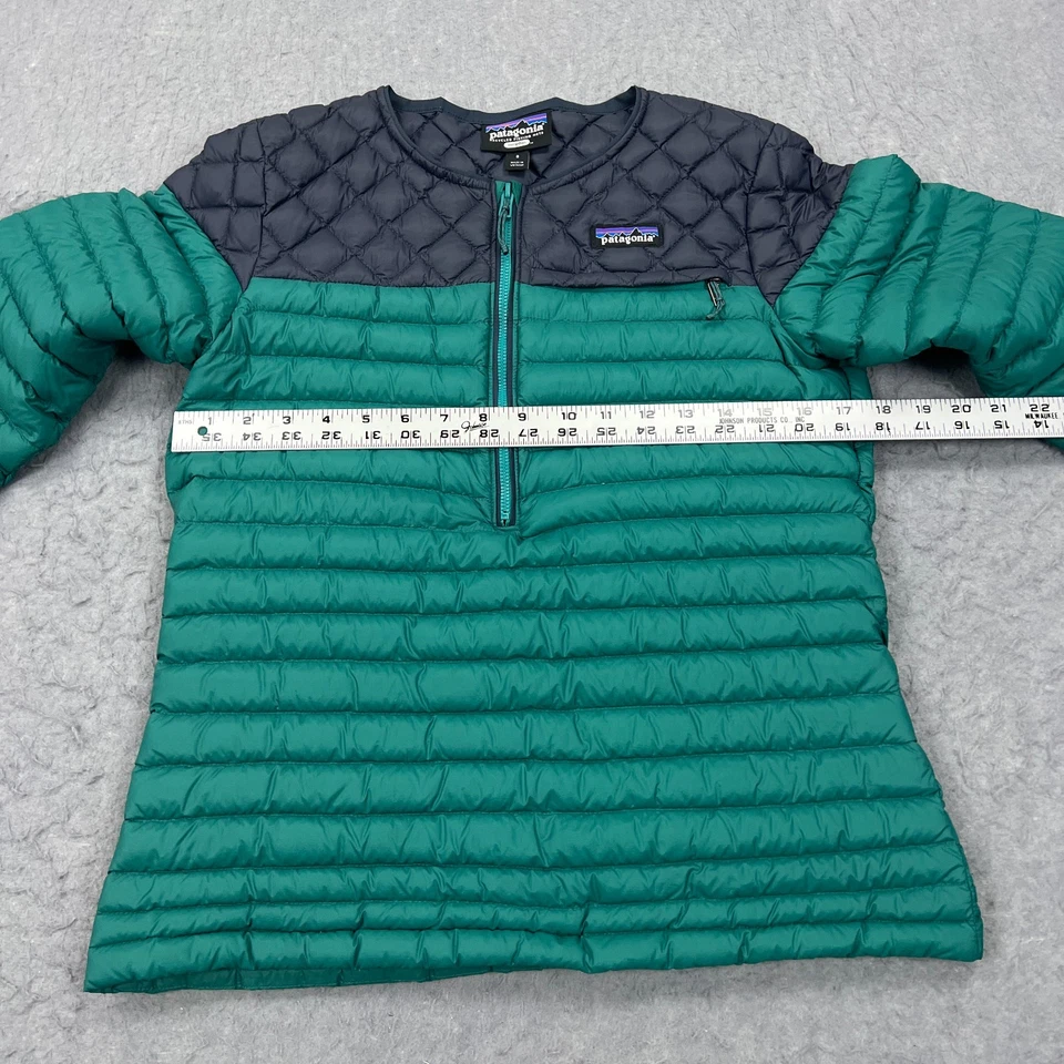 Pullover Patagonia 1/4 Cremallera Puffer Mujer Pequeño Verde Boreal AlpLight Plumón Gorp Foto 4 de 4