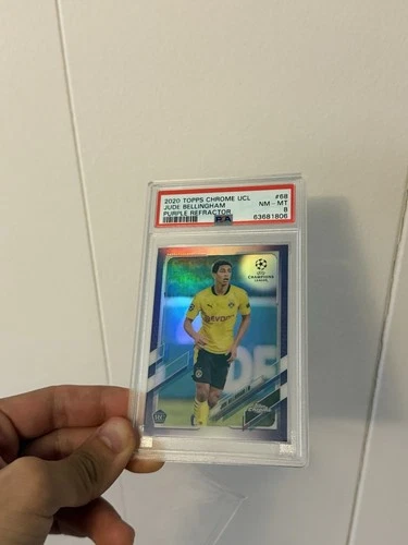 Jude Bellingham 2020 Topps Chrome UCL RC Purple Refractor #68 /250 PSA 8