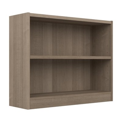 Small 2 Shelf Bookcase, 2 Tier Bookshelf Storage Cabinet with Adjustable Shel...