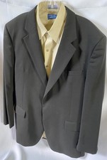 Jos A Bank 43L Blk Micro Check 100 Wool Men Blazer Suit Jacket Sport Coat 2 Btn