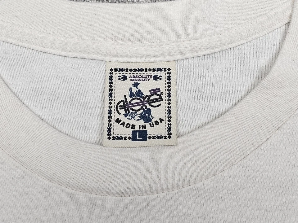 Camisa Vintage Wolf Pack Para Hombre Grande Blanca Gráfica Naturaleza Camiseta Hecha EE. UU. Animales Años 90 Foto 3 de 4