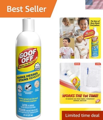 8 Fl Oz Heavy-Duty Marks Remover - Safe on Fabrics, Ideal for Busy Households