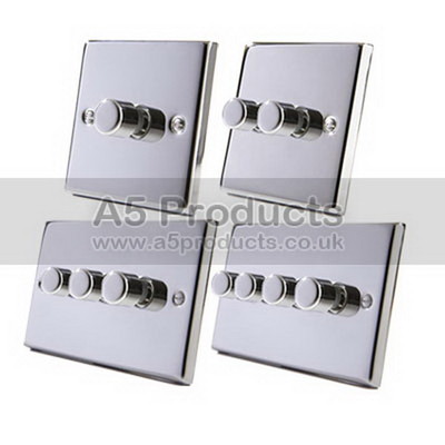 Cornice Visage Per 2 Prese Con Interruttore Dimmer – GUNSAN – Colore Argento – 153x82 Mm - 6