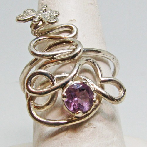 Unique Sterling Silver Hand Crafted Upcycled Flexi-Ring By SoniaMcD - Picture 3 of 10